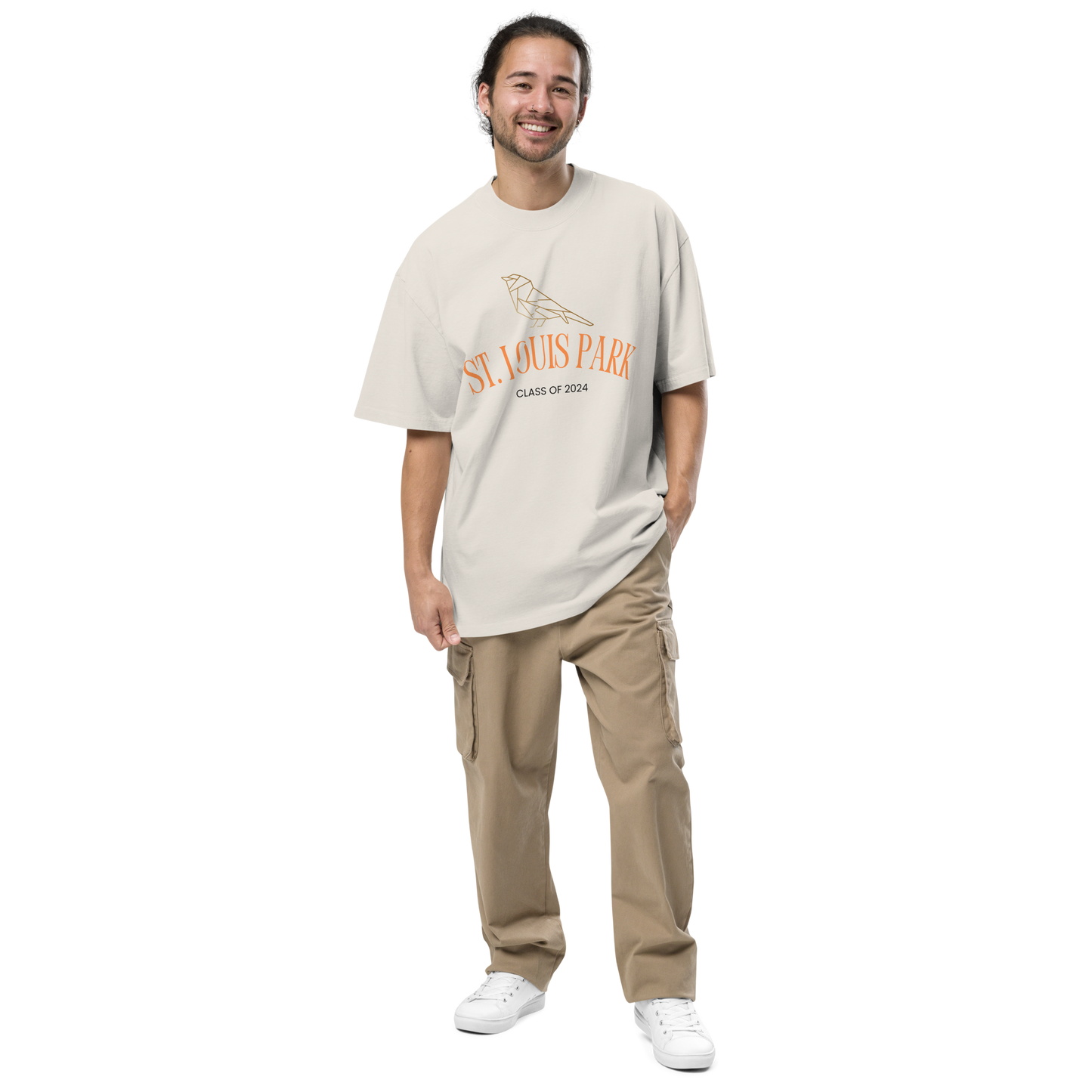ST. Louis PArk Orioles Class of 2024 Bone Oversized T shirt