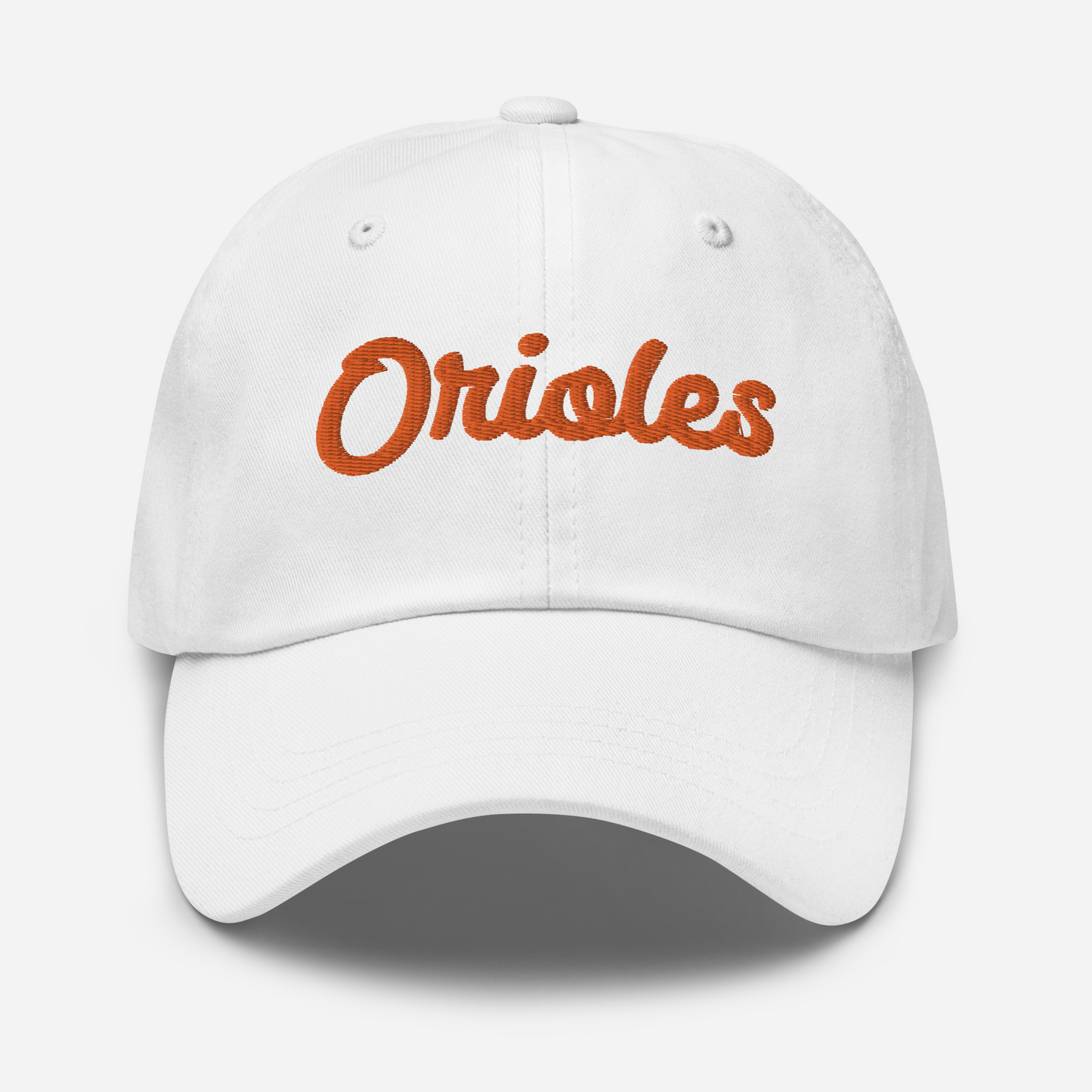 St. Louis Park Classic Dad Hat Orioles Embroidered Orange White Hat