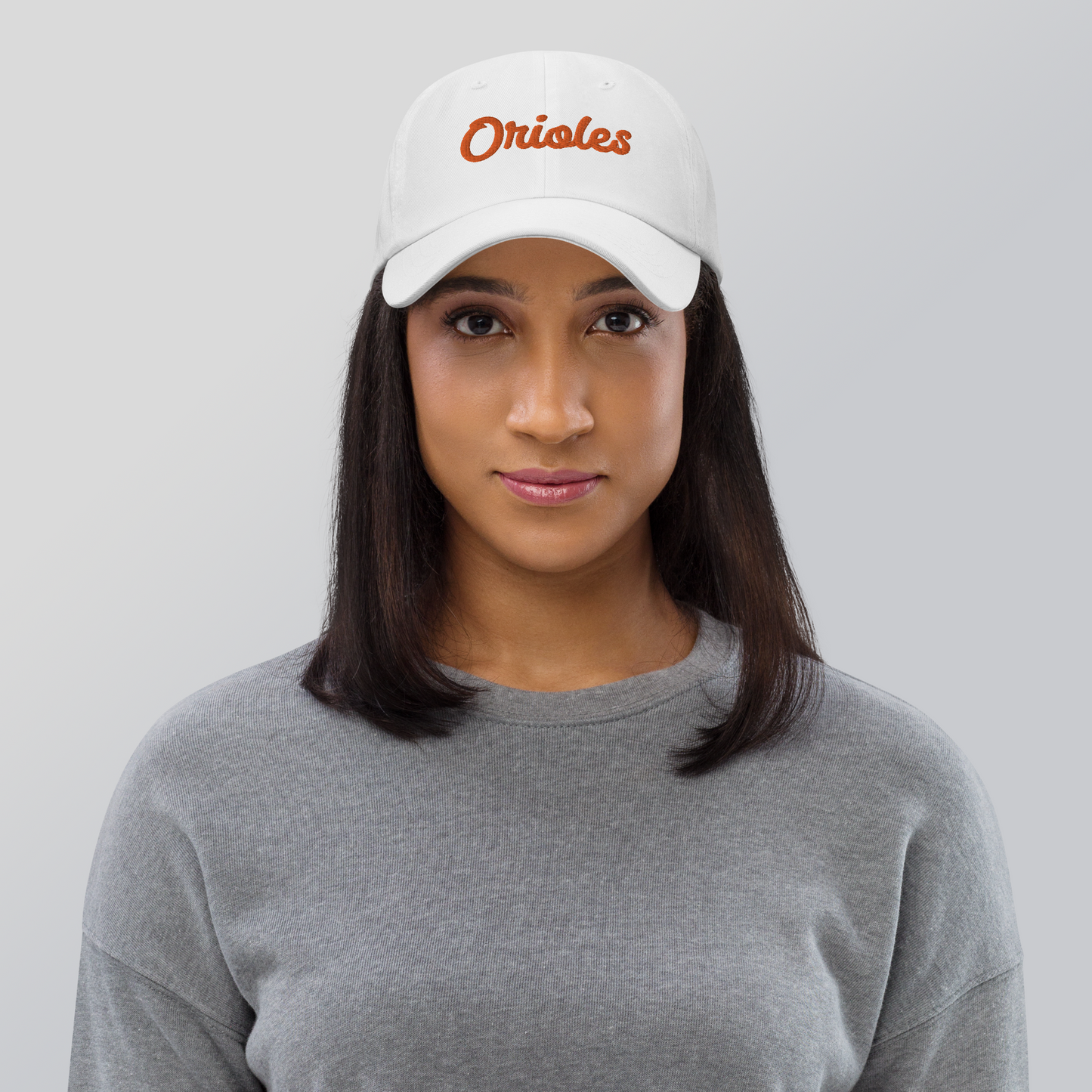 St. Louis Park Classic Dad Hat Orioles Embroidered Orange White Hat