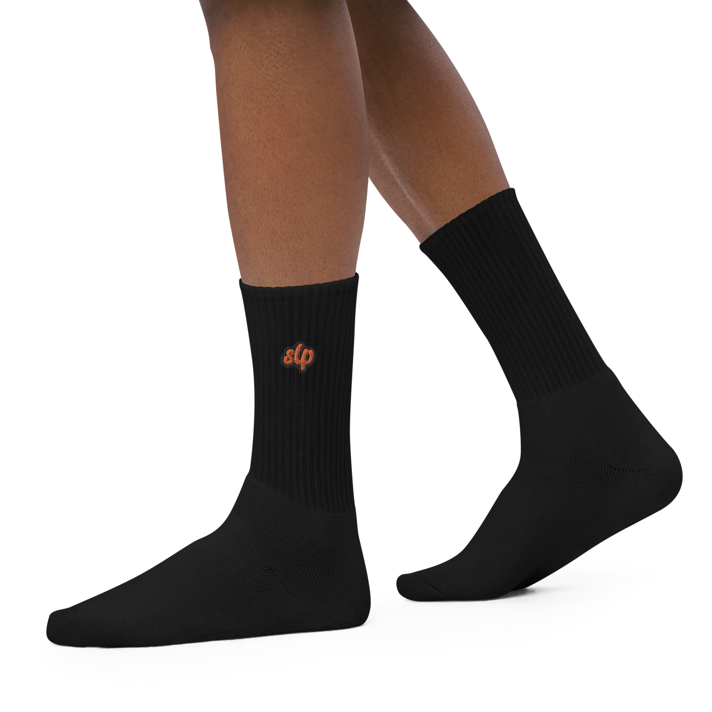 St. Louis Park Orioles Embroidered Crew Sock SLP Black