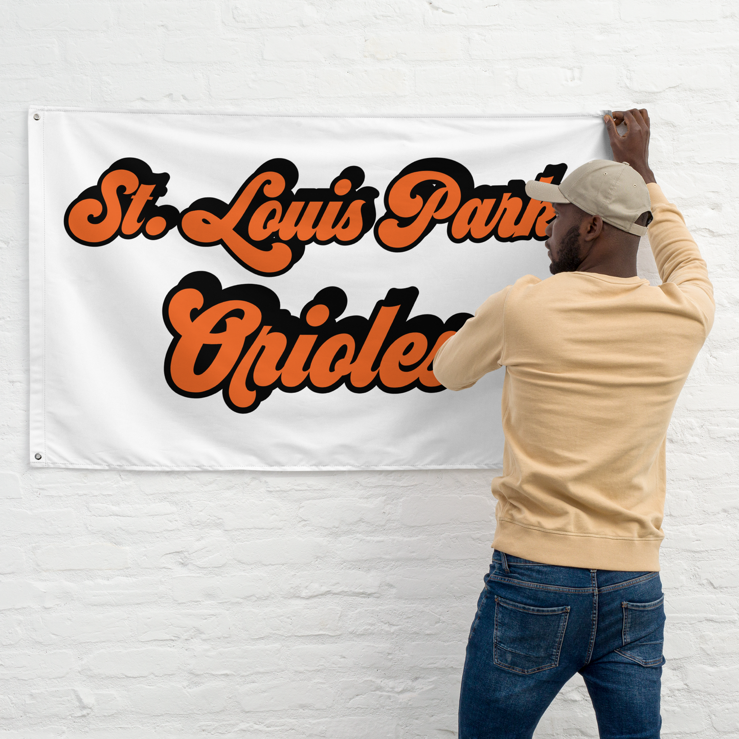 St. Louis Park Orioles SLP Flag White