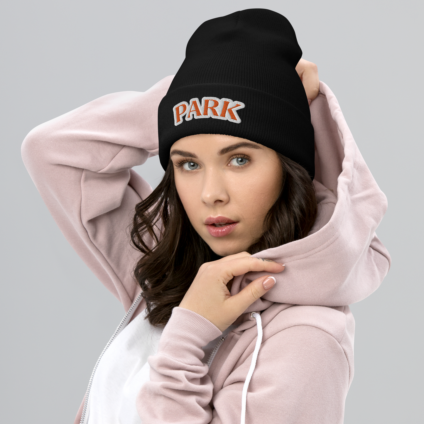 Black Embroidered Park Cuffed St. Louis Park Orioles Beanie Hat Winter