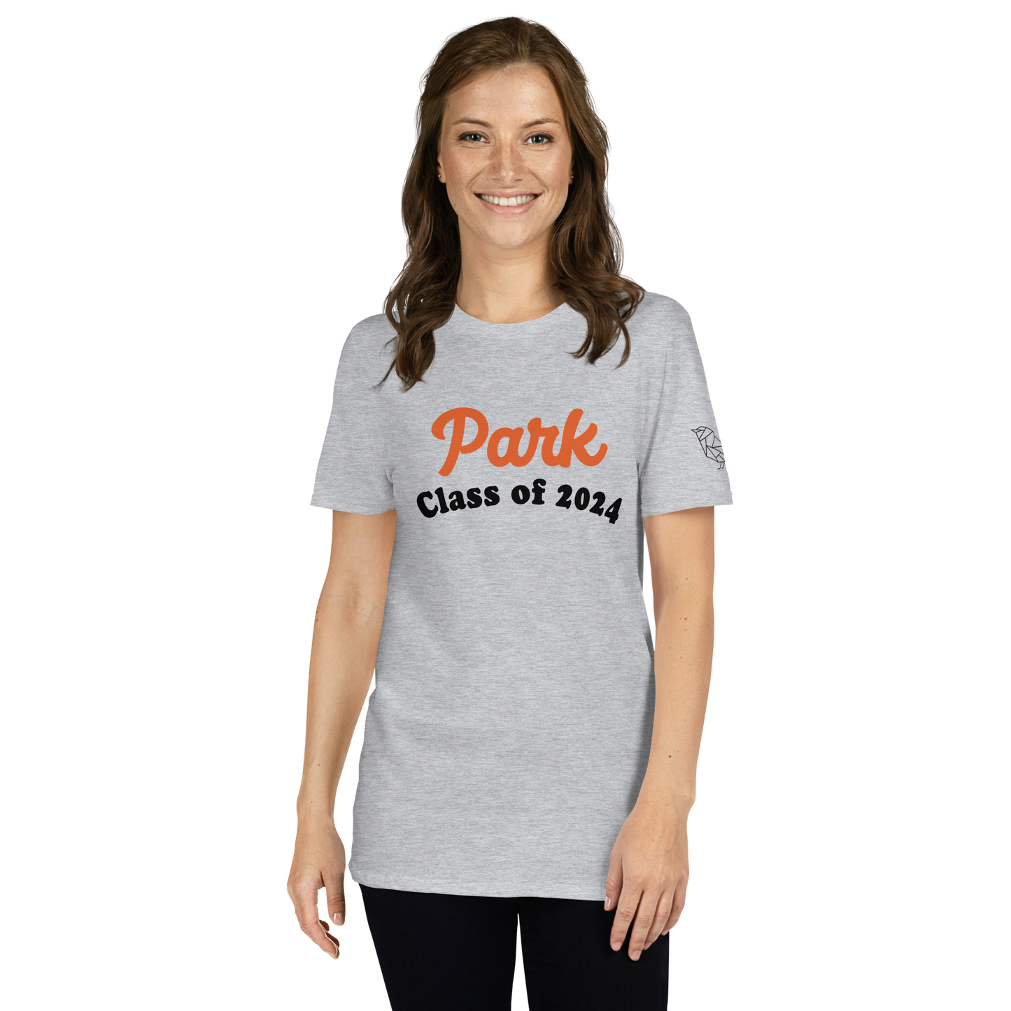 St. Louis Park Orioles Class of 2024 Short-Sleeve Gray T Shirt with Oriole on Sleeve