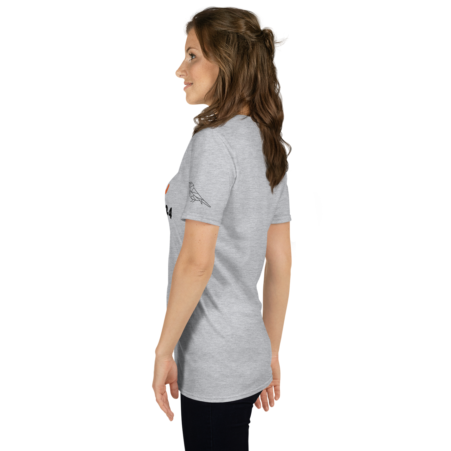 St. Louis Park Orioles Class of 2024 Short-Sleeve Gray T Shirt with Oriole on Sleeve