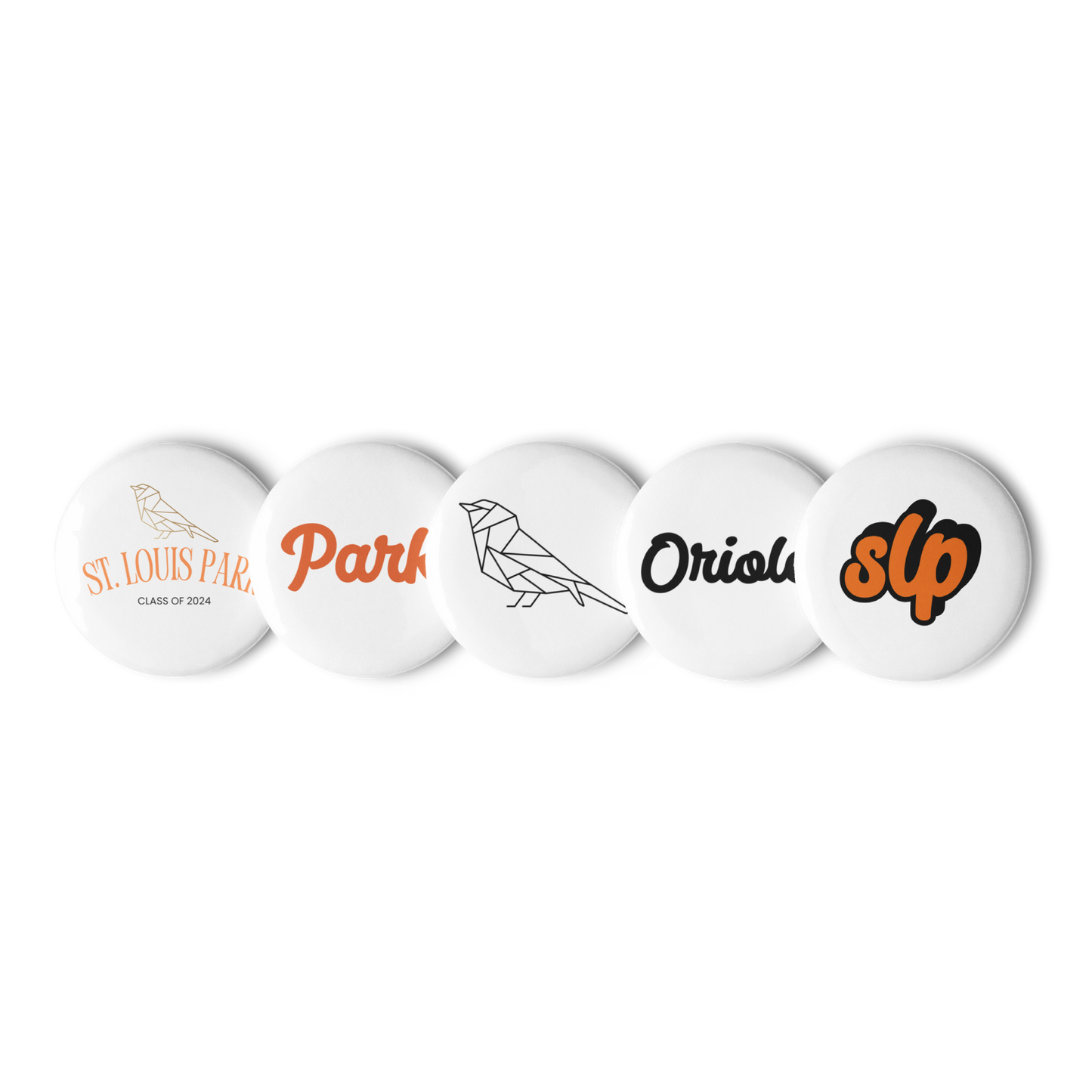 Set of St. Louis Park SLP Orioles Pin Buttons