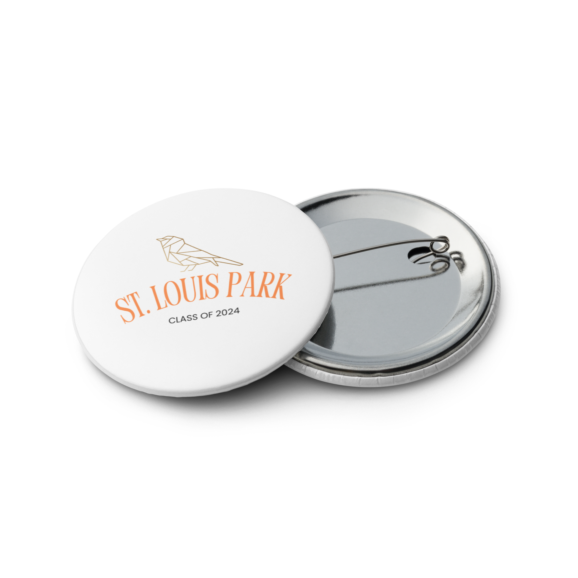 2.25 inch st louis park orioles class of 2024 pin buttons