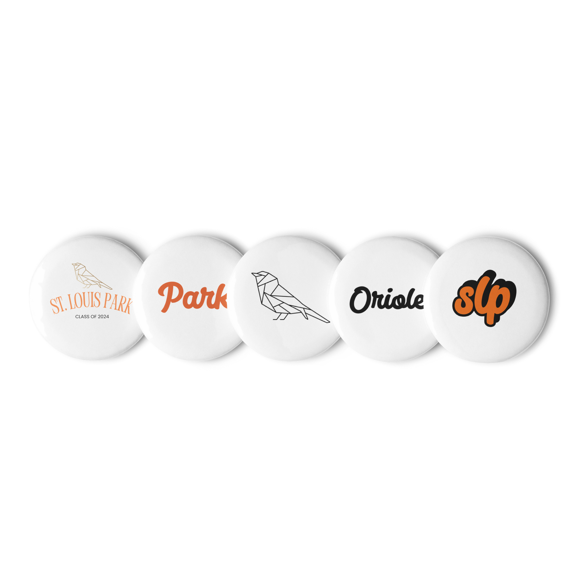 2.25 inch st louis park orioles class of 2024 pin buttons