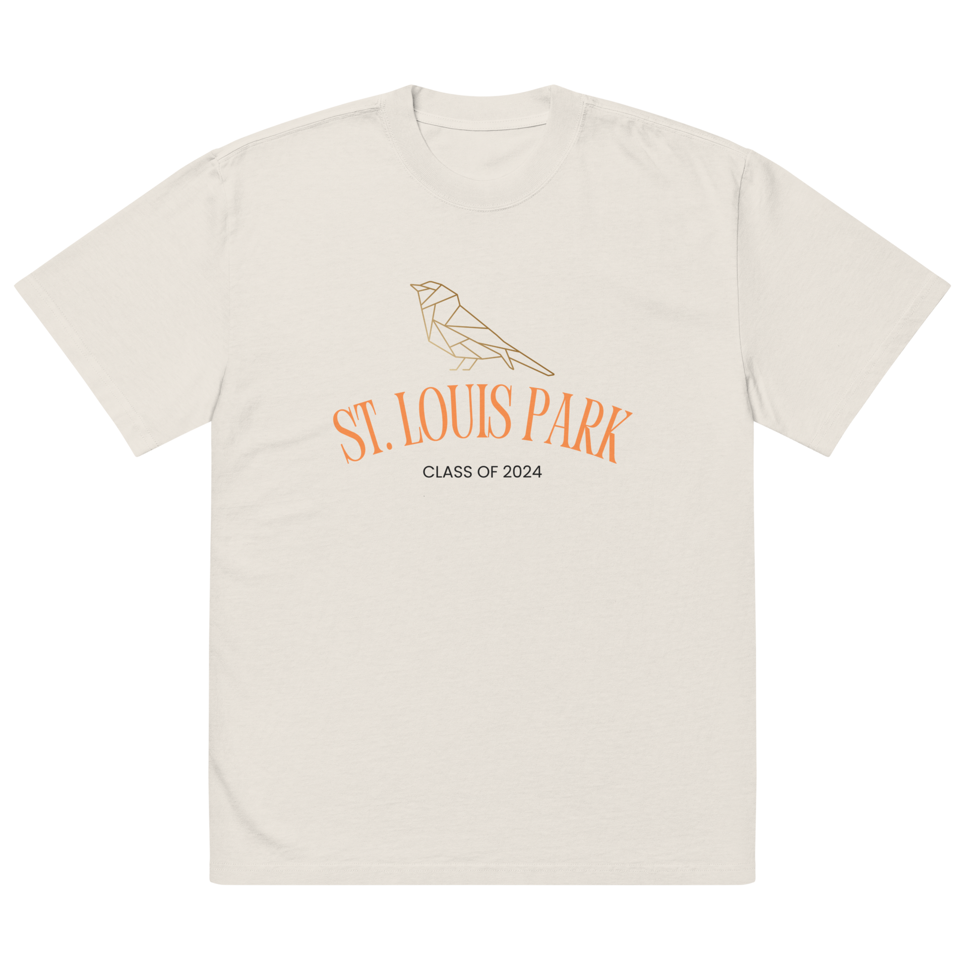 ST. Louis PArk Orioles Class of 2024 Bone Oversized T shirt