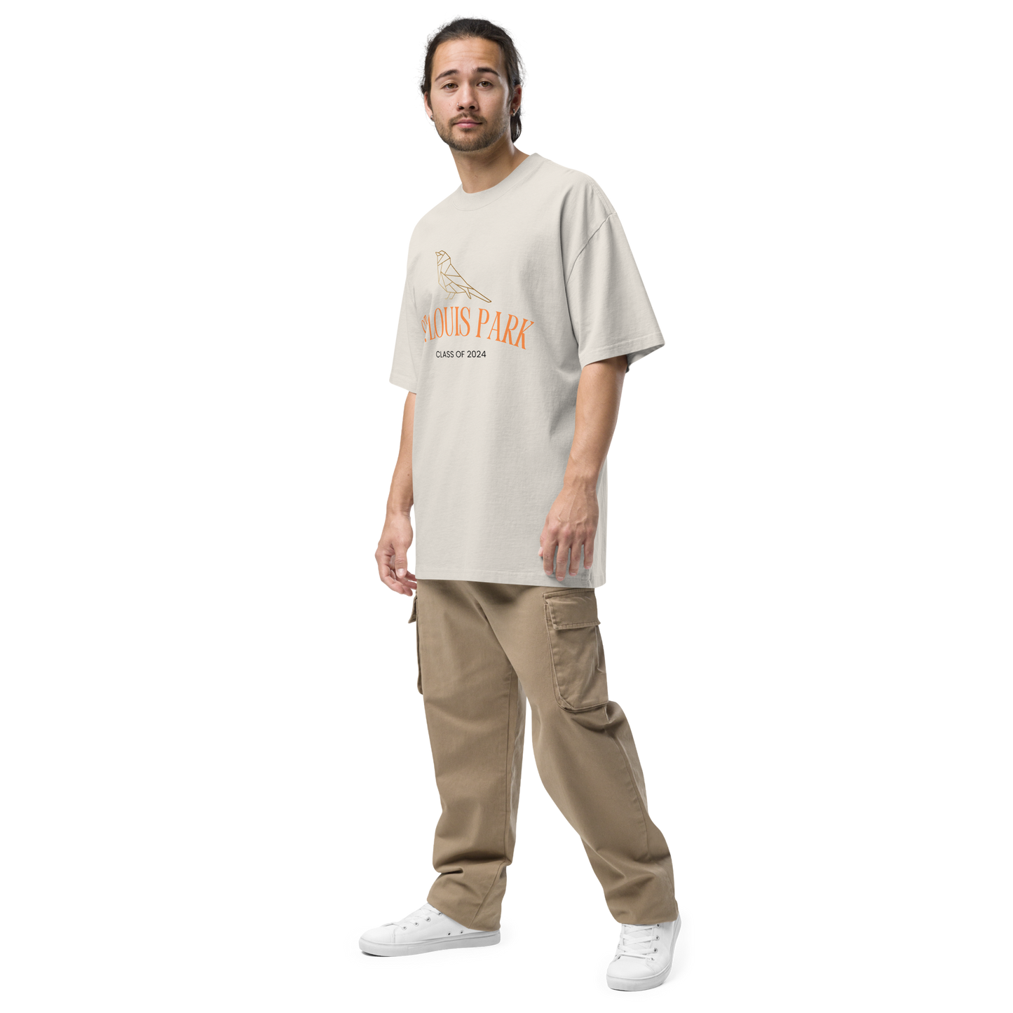 ST. Louis PArk Orioles Class of 2024 Bone Oversized T shirt