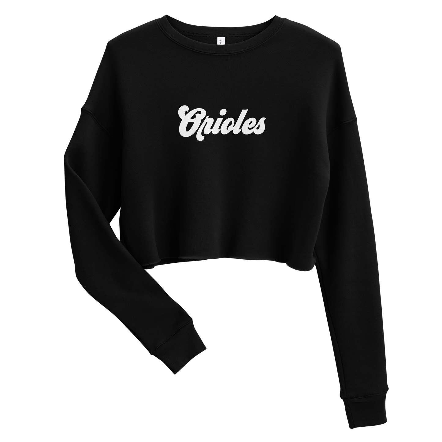 St. Louis Park Cropped Sweatshirt Black and White Orioles Writing