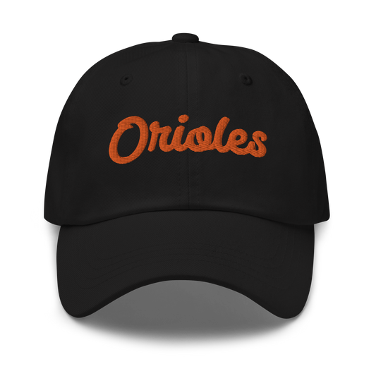 St. Louis Park Classic Dad Hat Orioles Embroidered Orange Black Hat
