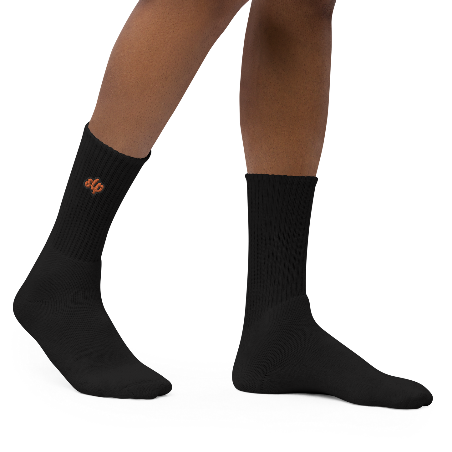 St. Louis Park Orioles Embroidered Crew Sock SLP Black