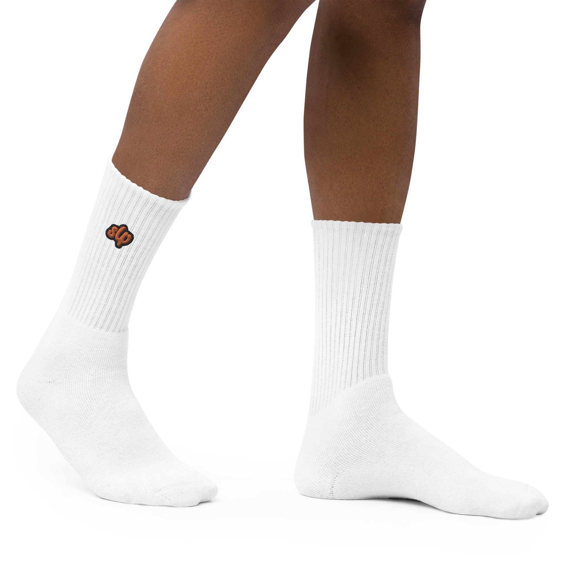St. Louis Park Orioles Embroidered Crew Sock SLP White