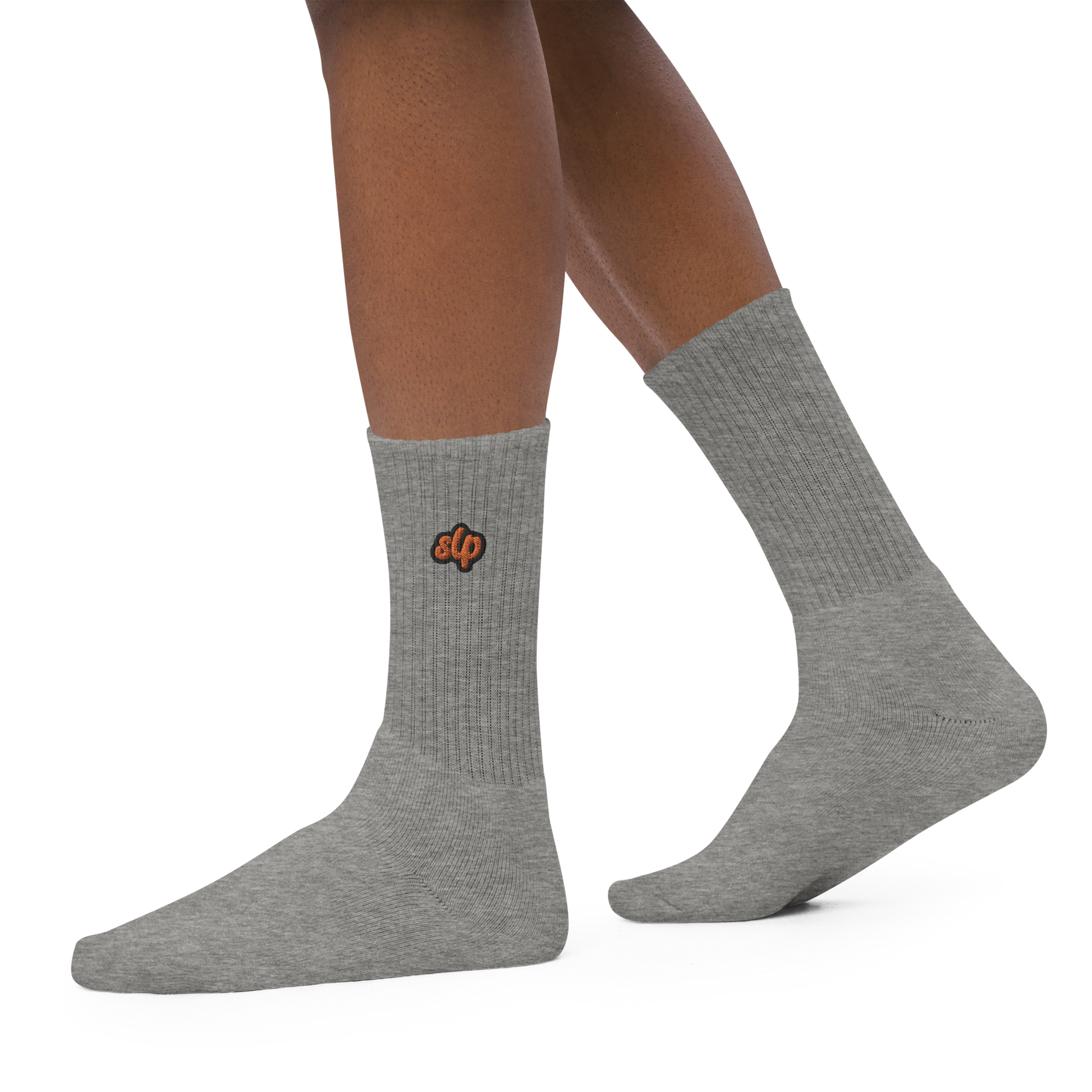 St. Louis Park Orioles Embroidered Crew Sock SLP Gray