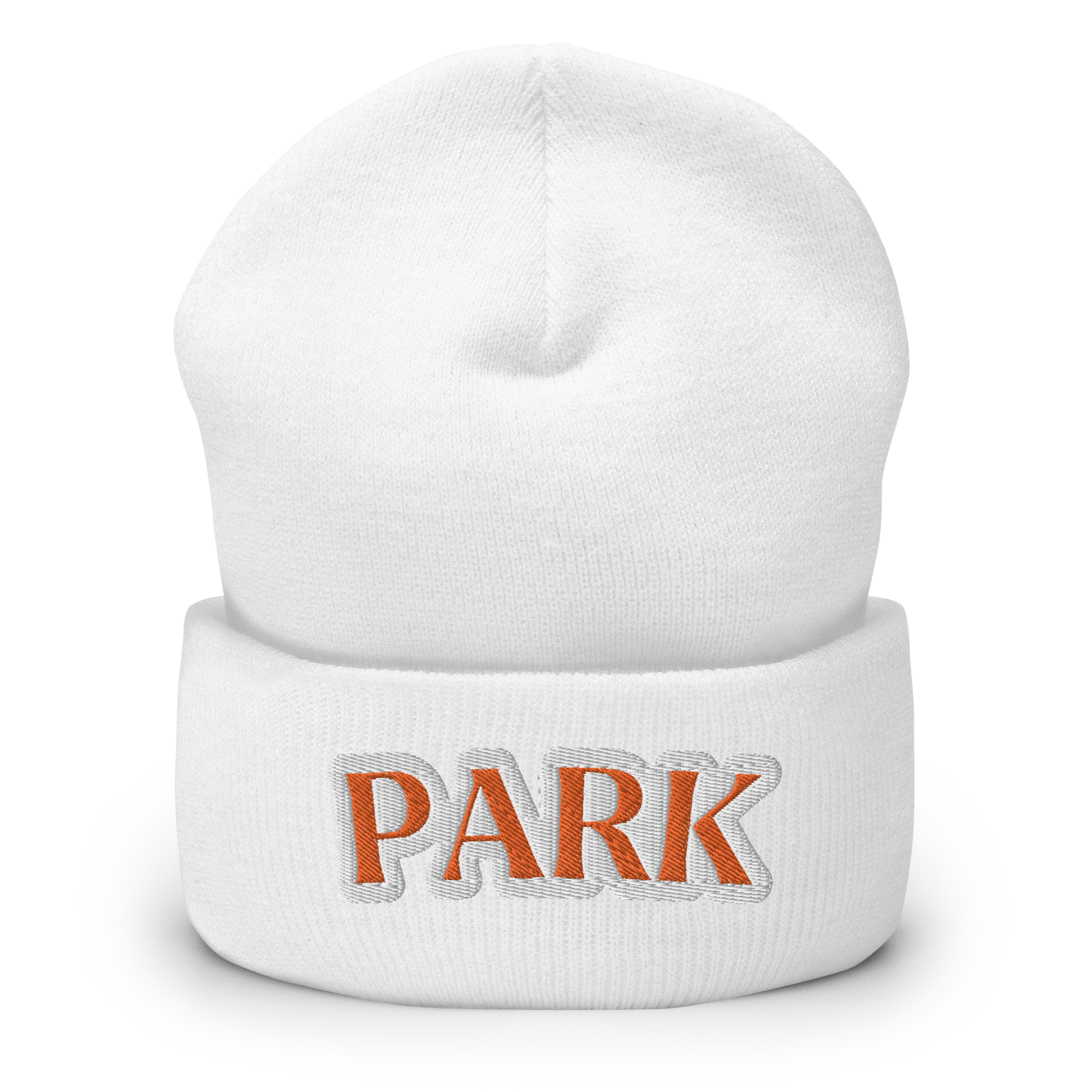 White Embroidered Park Cuffed St. Louis Park Orioles Beanie Hat Winter