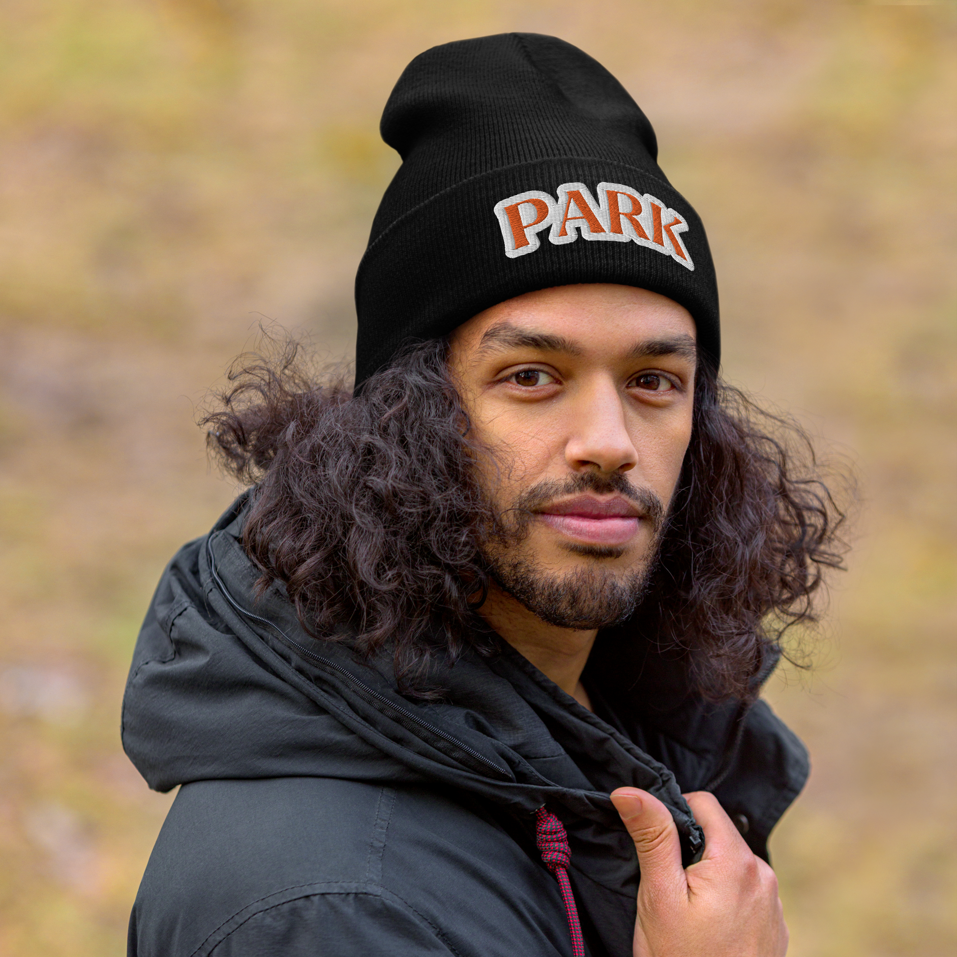 Black Embroidered Park Cuffed St. Louis Park Orioles Beanie Hat Winter