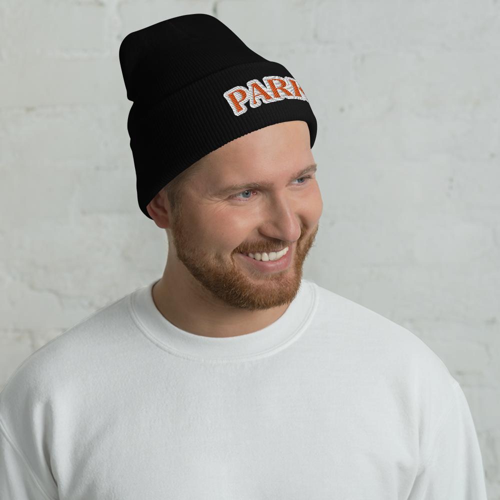 Black Embroidered Park Cuffed St. Louis Park Orioles Beanie Hat Winter