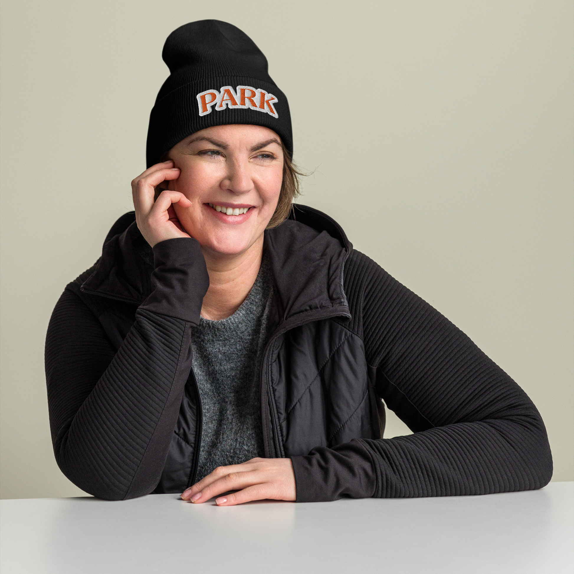Black Embroidered Park Cuffed St. Louis Park Orioles Beanie Hat Winter