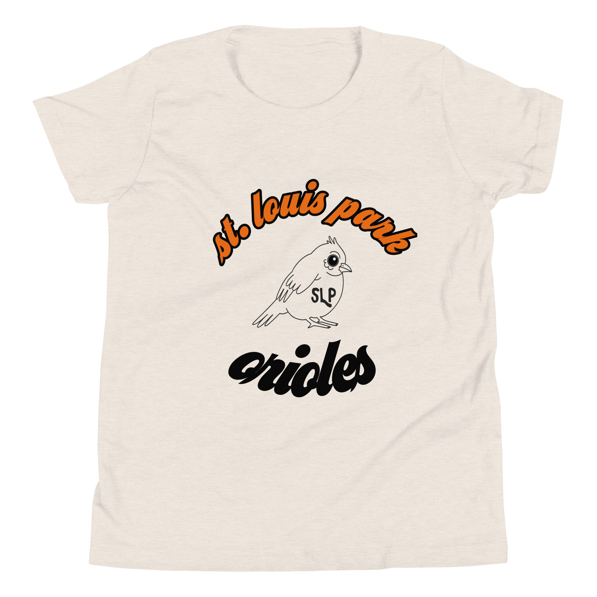 St louis park orioles T shirt youth kids shirt heather dust
