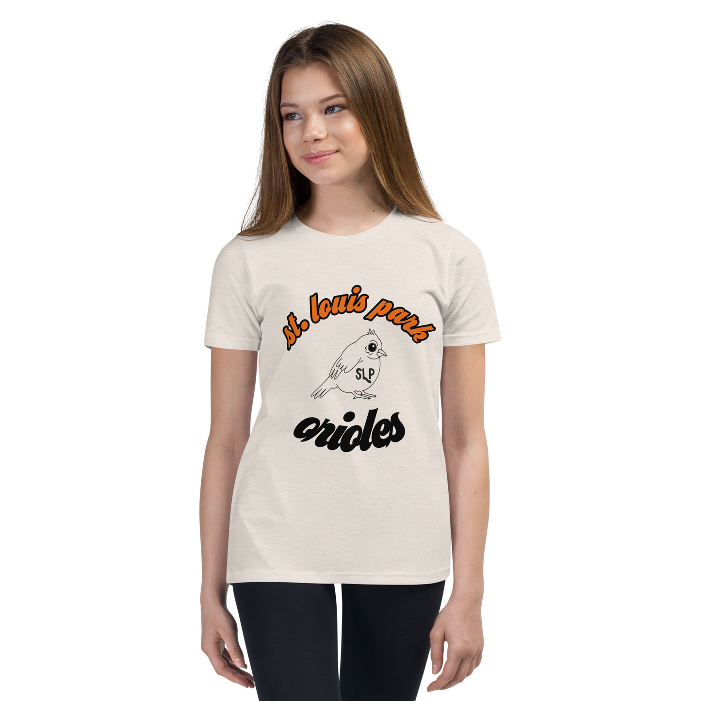 St louis park orioles T shirt youth kids shirt heather dust