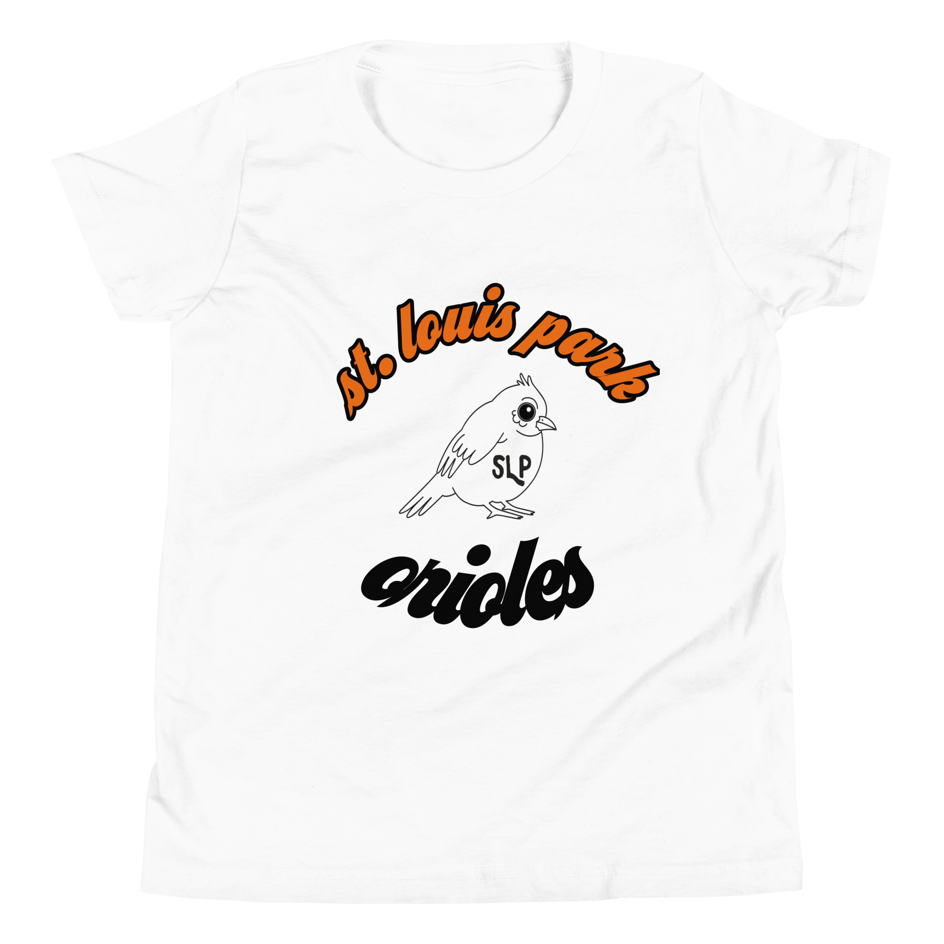 St louis park orioles T shirt youth kids shirt white