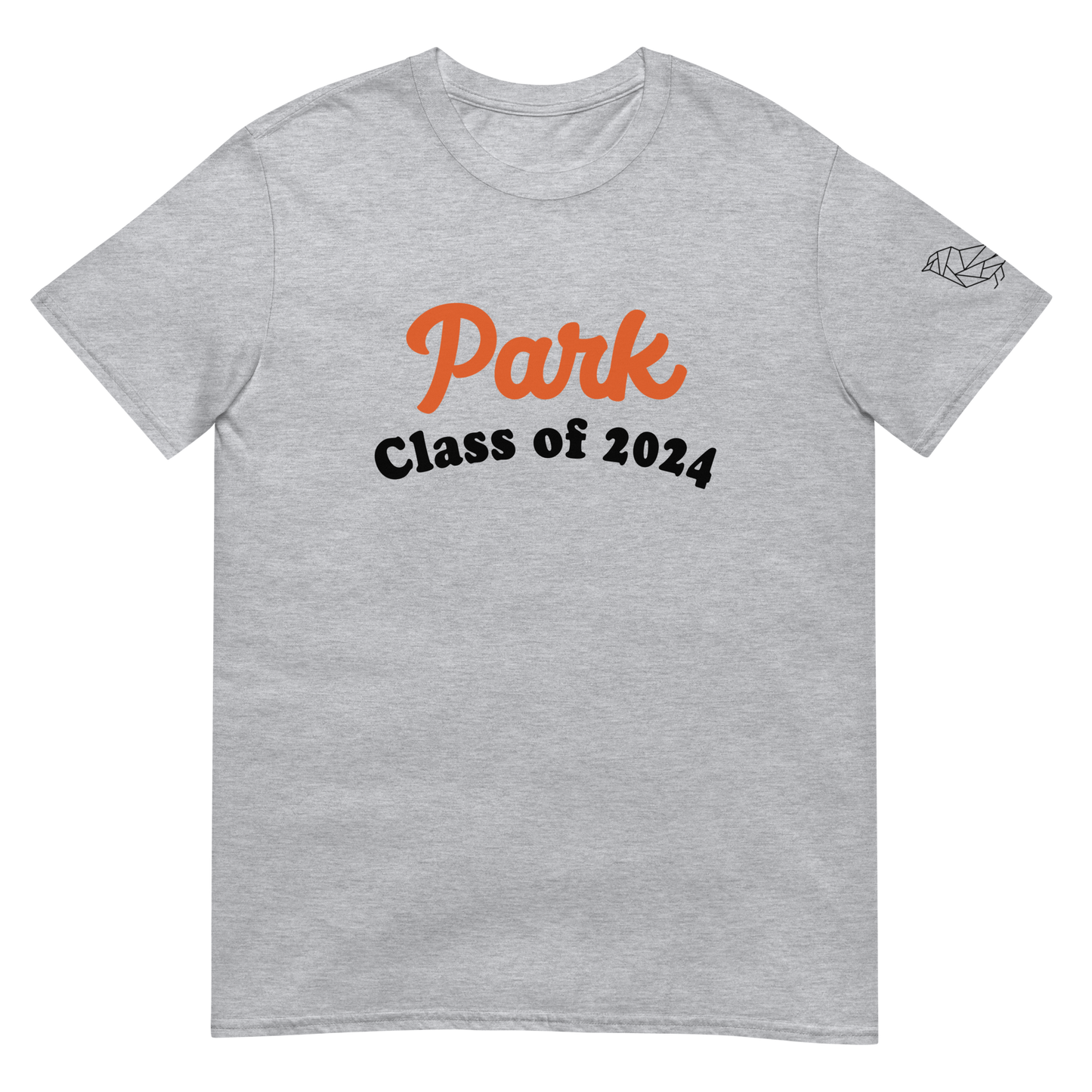 St. Louis Park Orioles Class of 2024 Short-Sleeve Gray T Shirt with Oriole on Sleeve