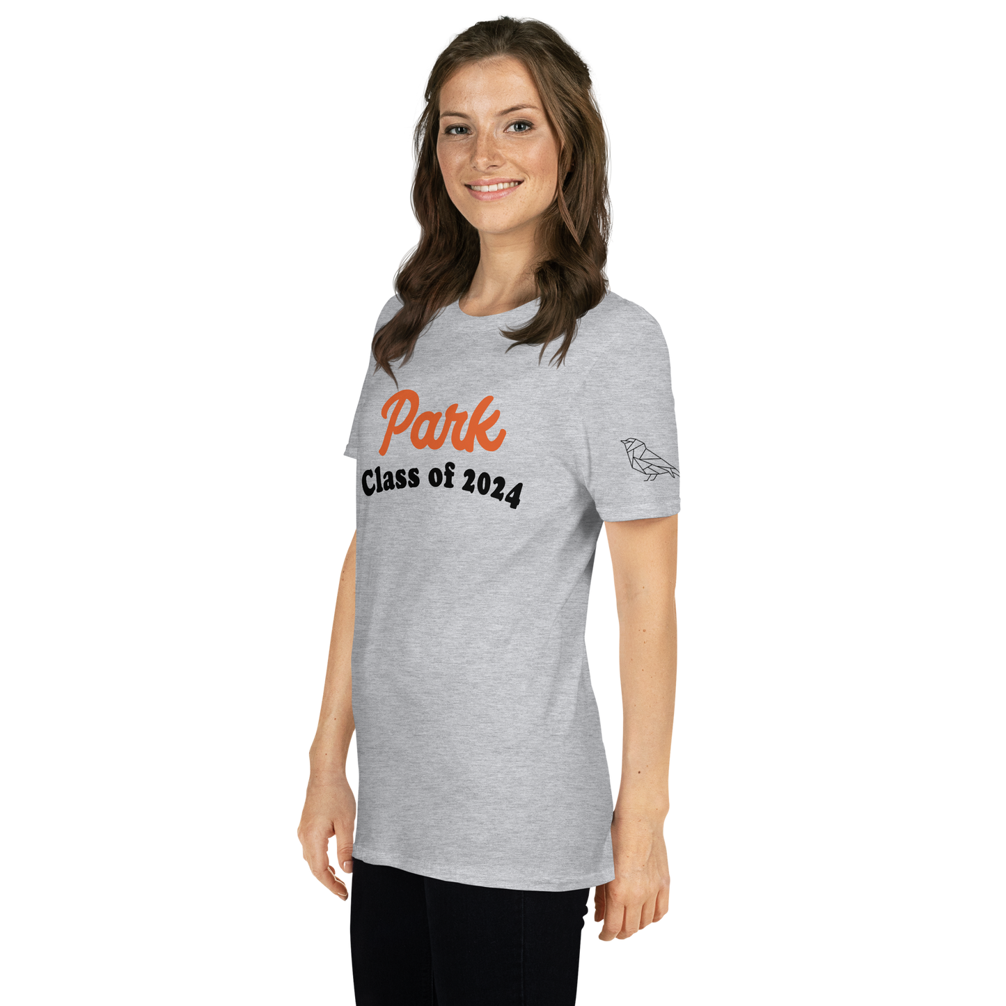 St. Louis Park Orioles Class of 2024 Short-Sleeve Gray T Shirt with Oriole on Sleeve