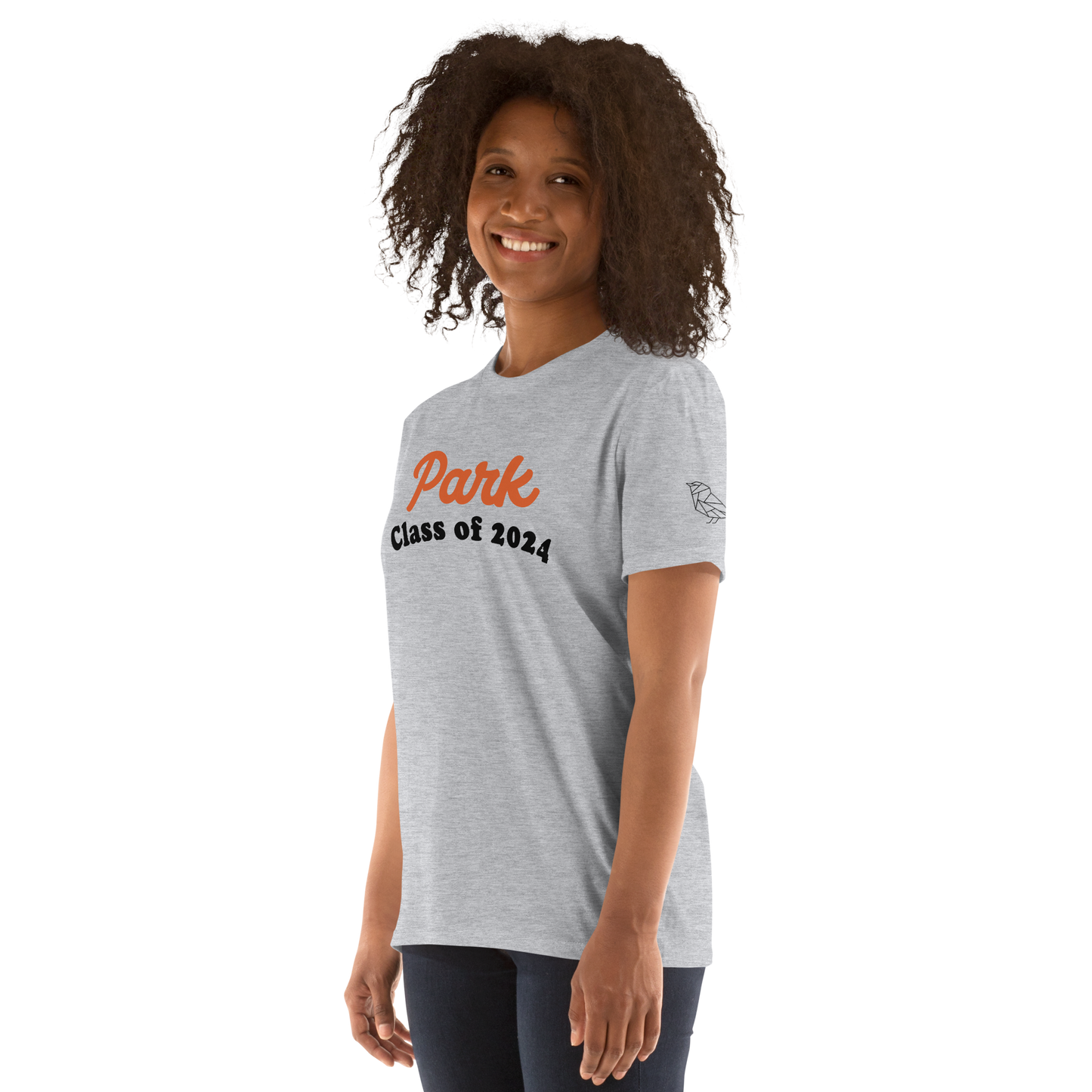 St. Louis Park Orioles Class of 2024 Short-Sleeve Gray T Shirt with Oriole on Sleeve